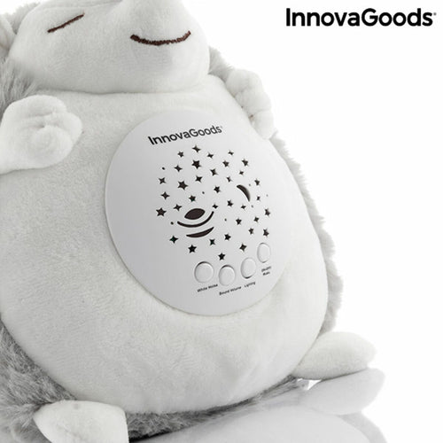 Pupazzo di peluche riccio Spikey con rumore bianco e proiettore luce notturna