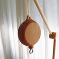 Battery music box for wooden mobile