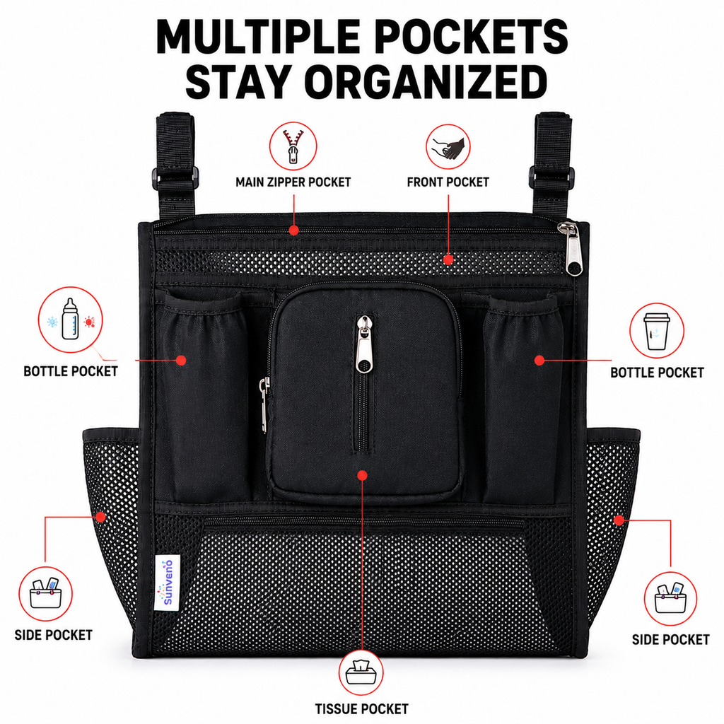 Mesh Stroller Organizer 2 Piece Set