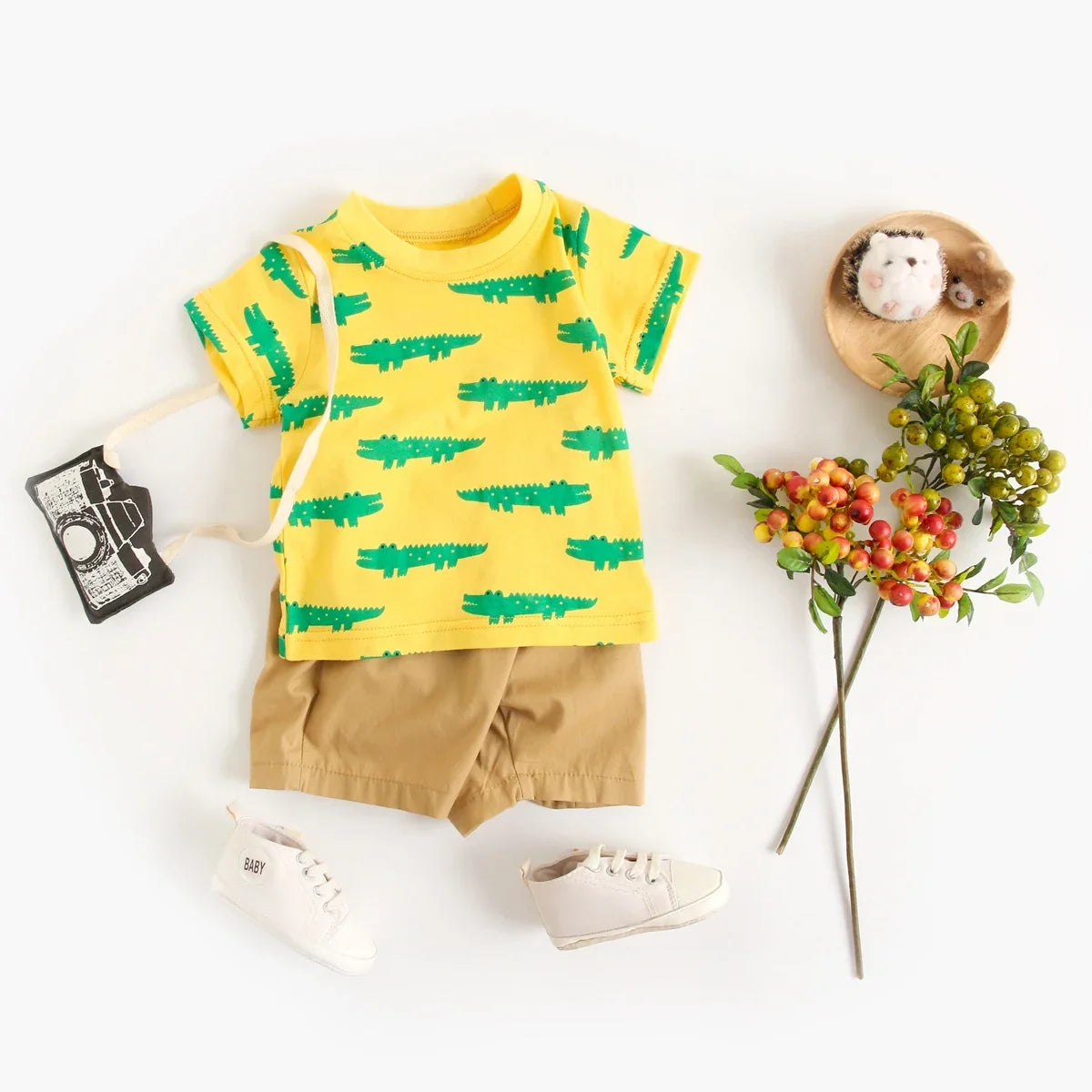 2pcs set t-shirt and shorts