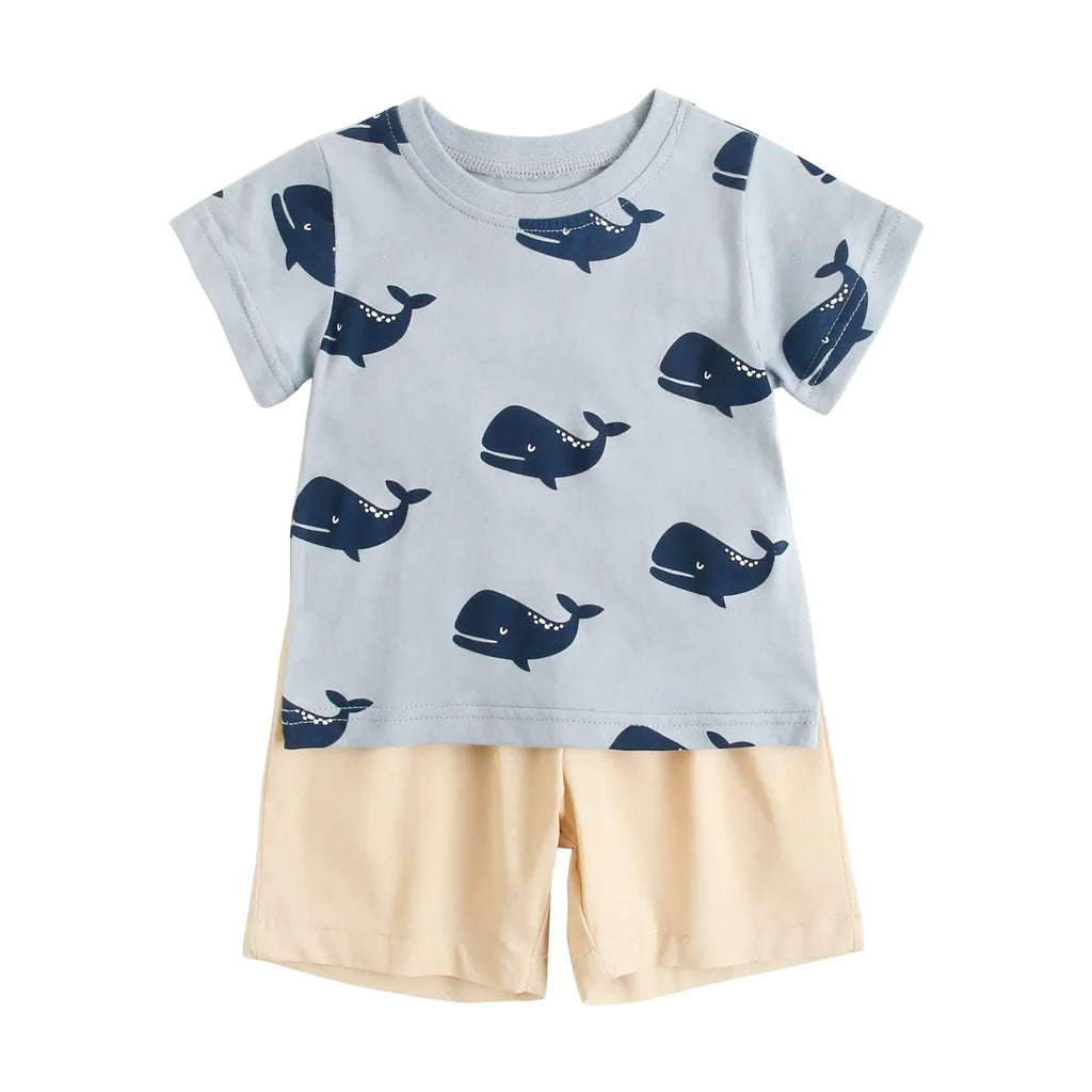 2pcs set t-shirt and shorts