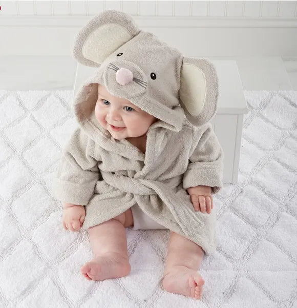 Baby Animal Hooded Bathrobe – Soft & Cozy Towel Robe for Babies & Toddlers