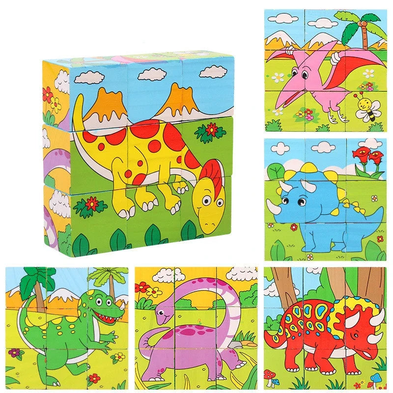 6 in 1 Puzzle Wooden Cubes