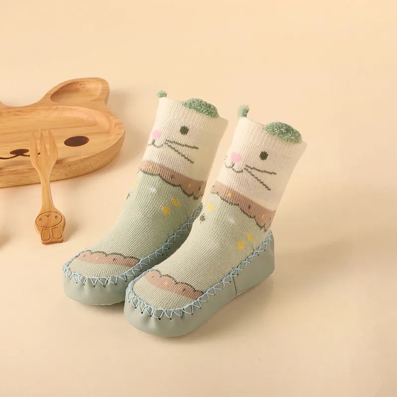 Baby & Toddler Non-Slip Socks with Cork Grip – Safe First Steps