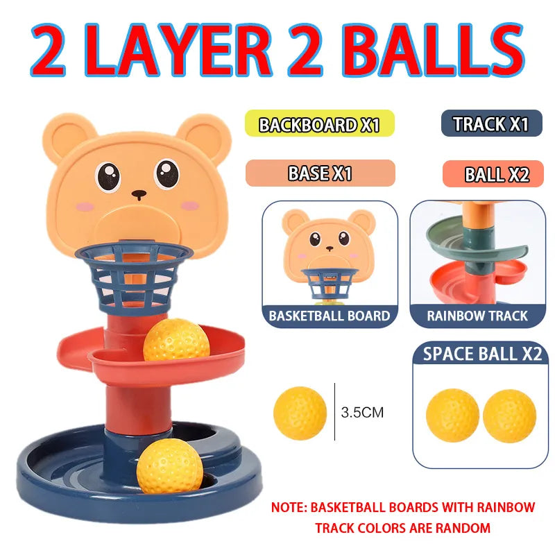 Rotating Toy Tower with Balls