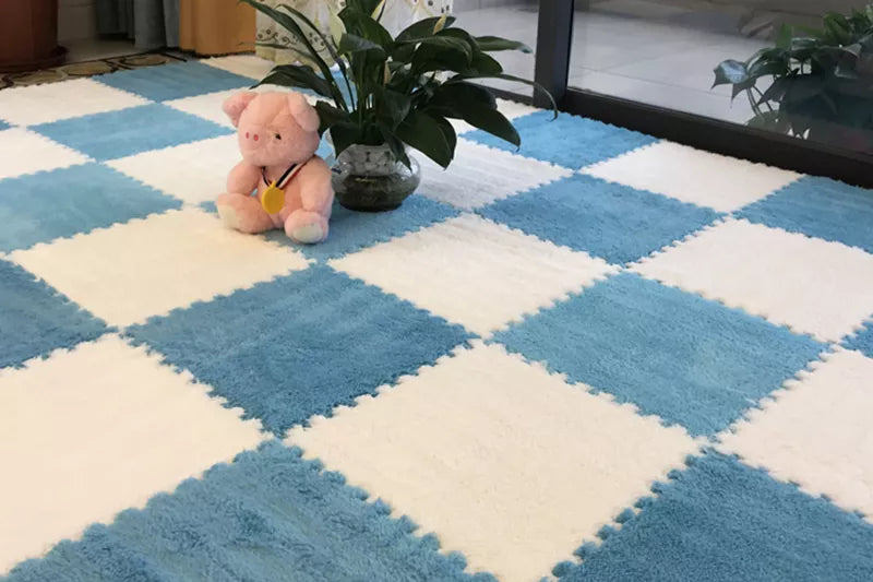 Modular Velvet Soft Foam Play Mat (20 Pcs)