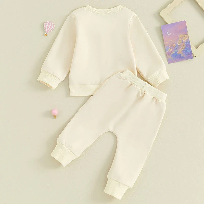 Pants and Sweatshirt Set with Rainbow