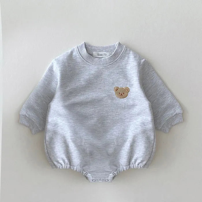 Sweatshirt with Romper Closure with Bear