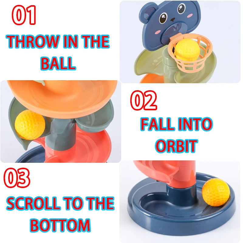 Rotating Toy Tower with Balls