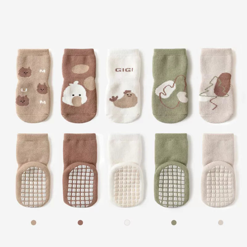 Set of 5 Non-Slip Socks