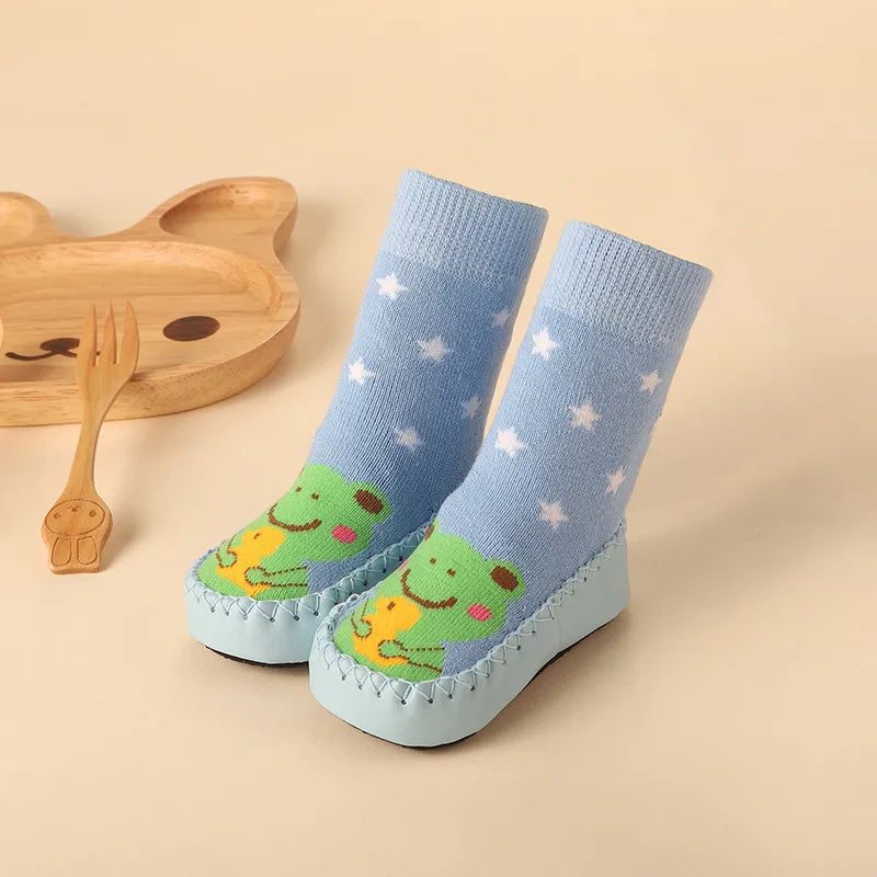Baby & Toddler Non-Slip Socks with Cork Grip – Safe First Steps