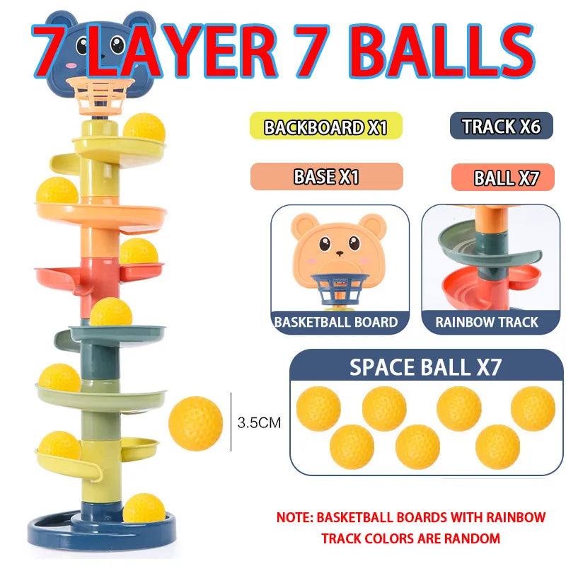 Rotating Toy Tower with Balls
