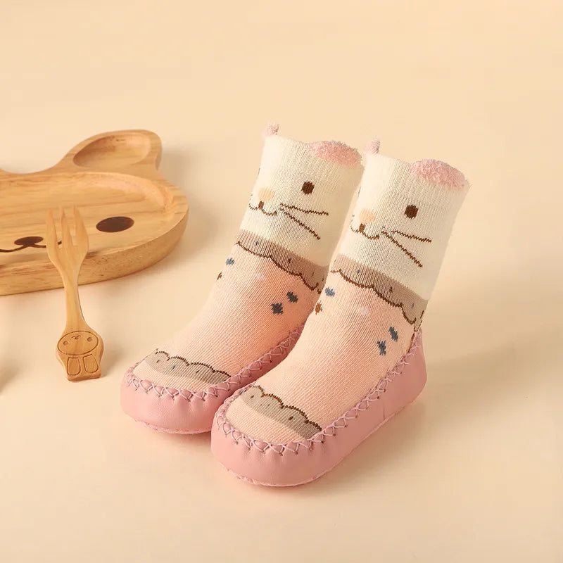 Baby & Toddler Non-Slip Socks with Cork Grip – Safe First Steps