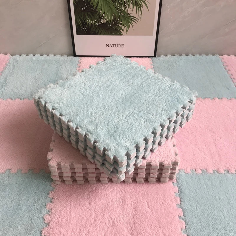 Modular Velvet Soft Foam Play Mat (20 Pcs)