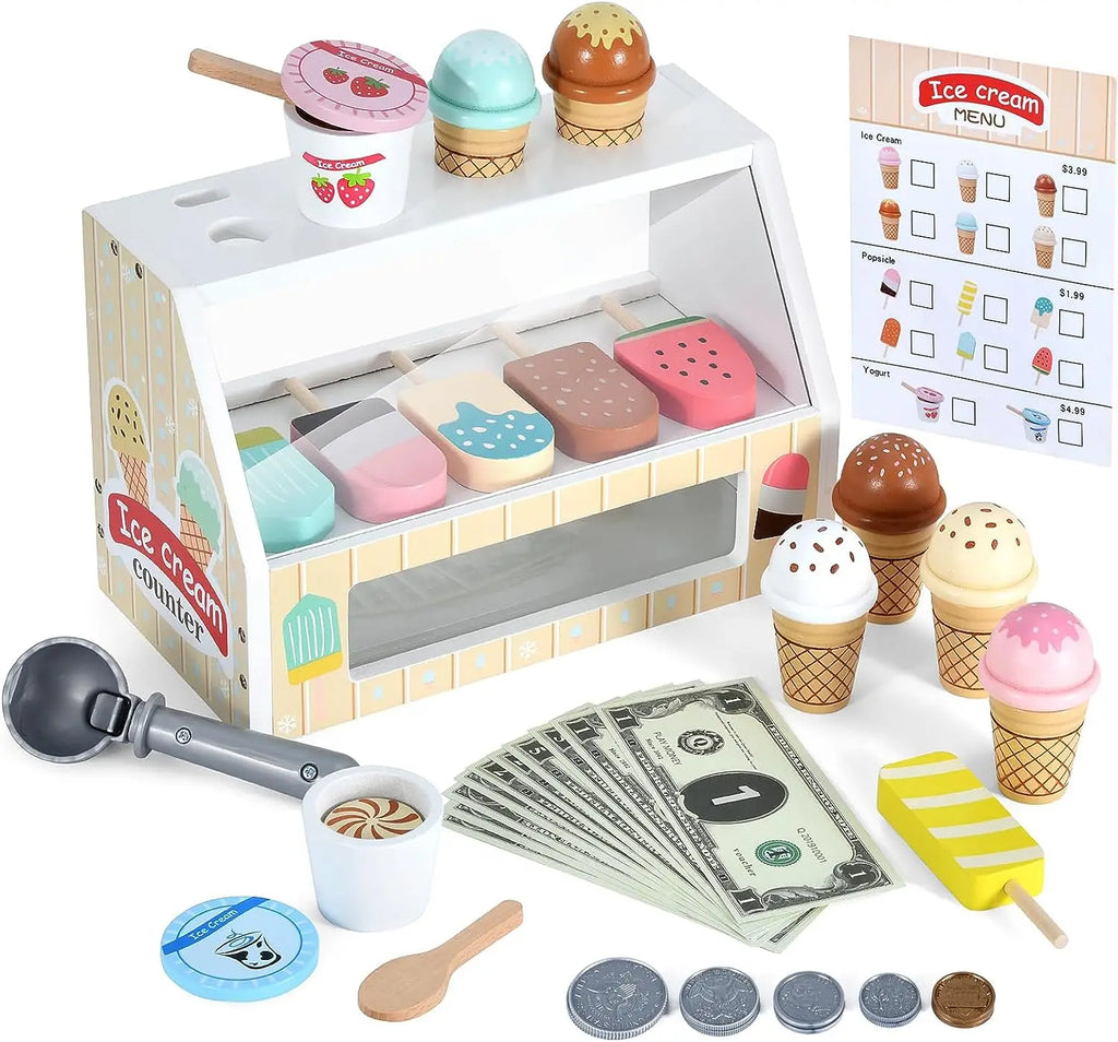 Montessori Holz-Eisdiele Spielset