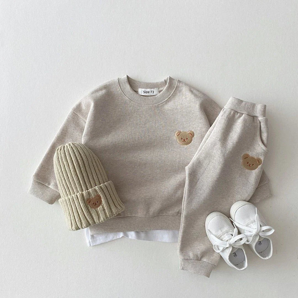 Pants and Sweatshirt Set with Bear