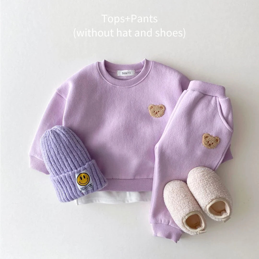 Pants and Sweatshirt Set with Bear