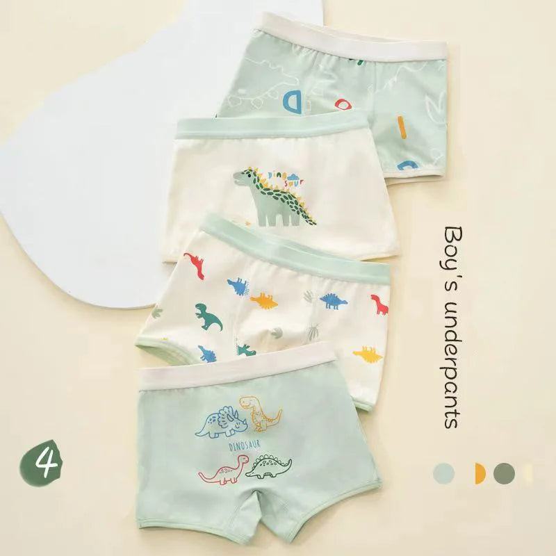 Boys 4-Pack Vehicle Underwear – Fun Cotton Undies for Ages 2–11