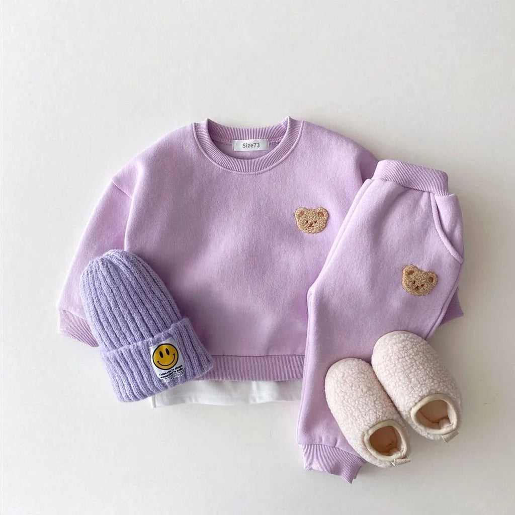 Pants and Sweatshirt Set with Bear