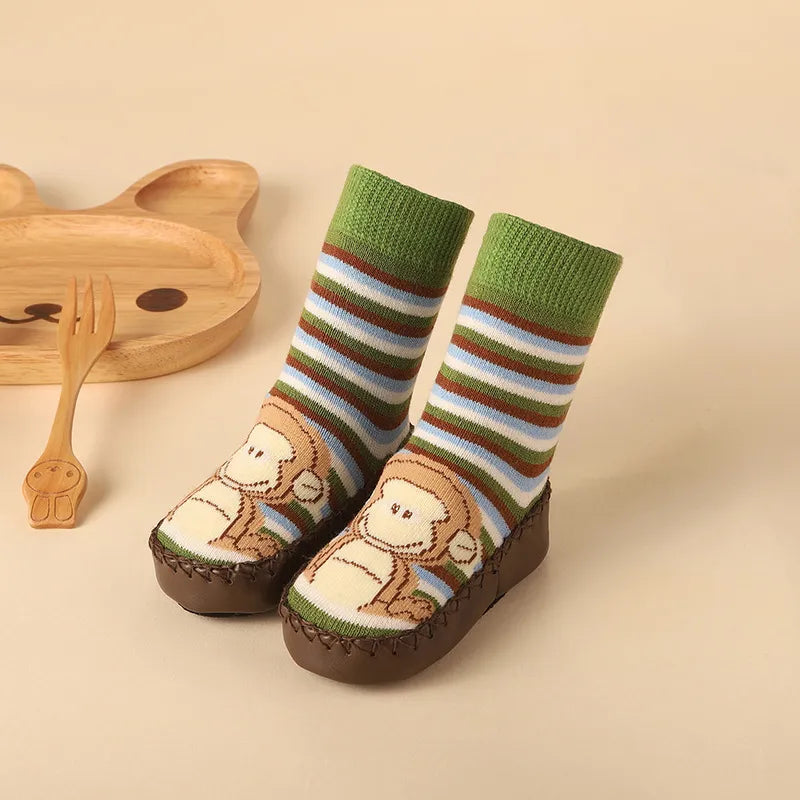 Baby & Toddler Non-Slip Socks with Cork Grip – Safe First Steps