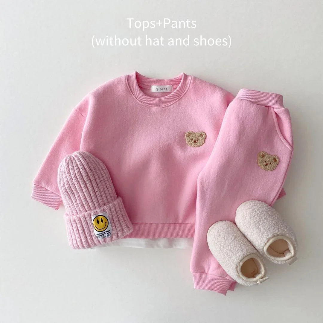 Pants and Sweatshirt Set with Bear