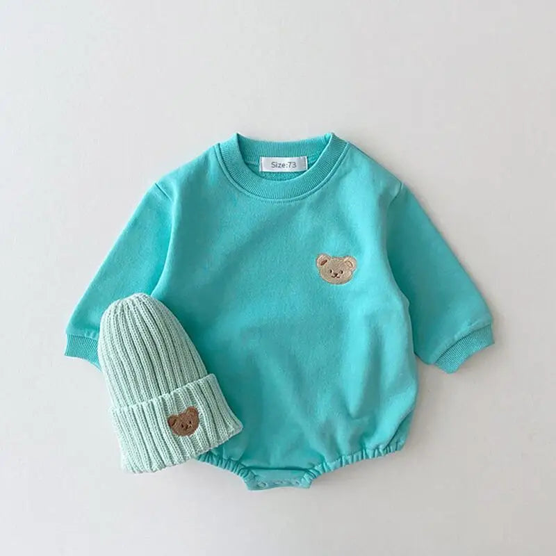 Sweatshirt with Romper Closure with Bear