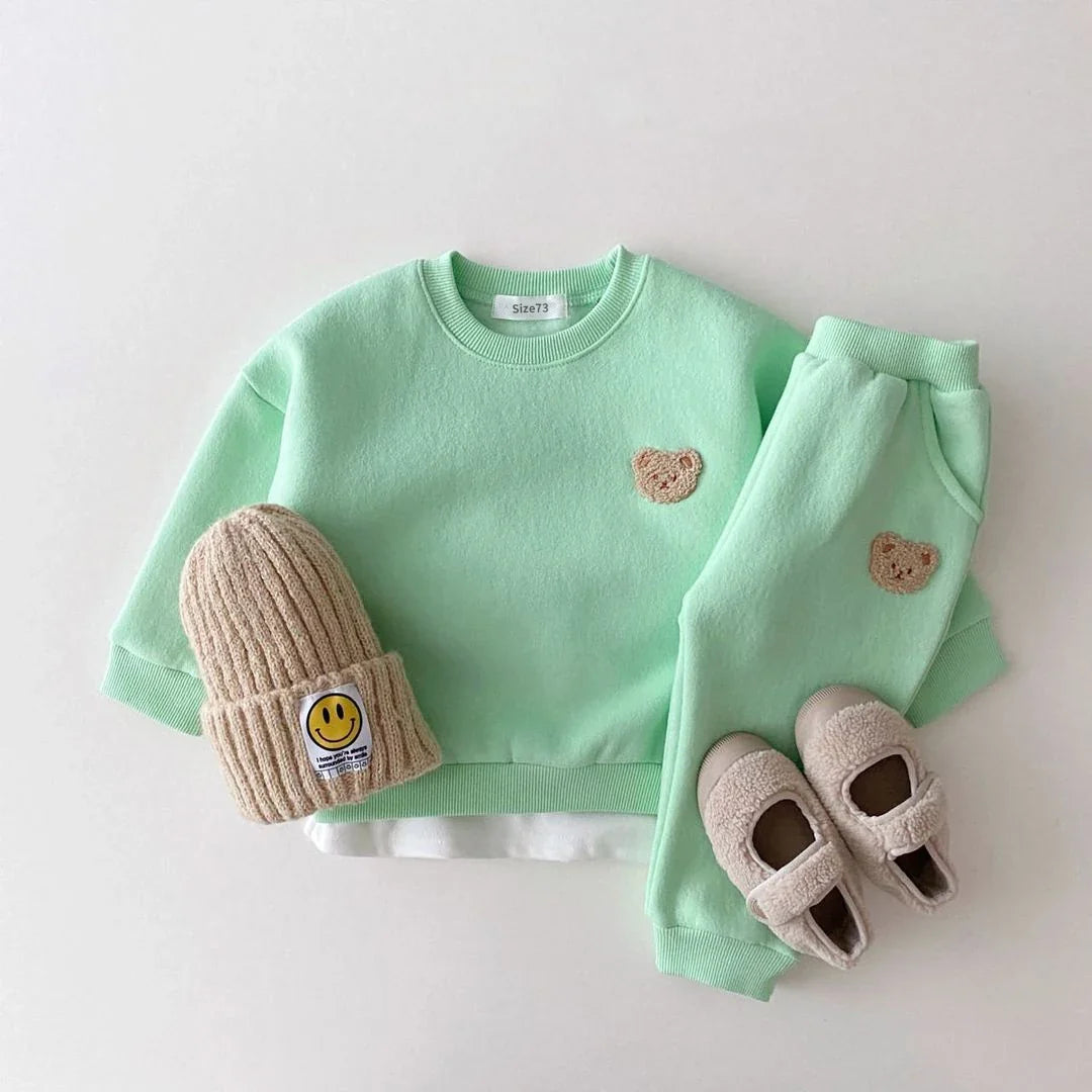 Pants and Sweatshirt Set with Bear
