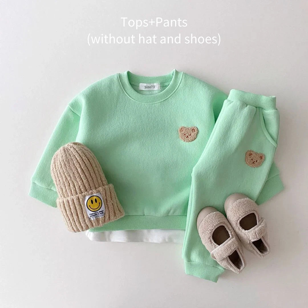 Pants and Sweatshirt Set with Bear