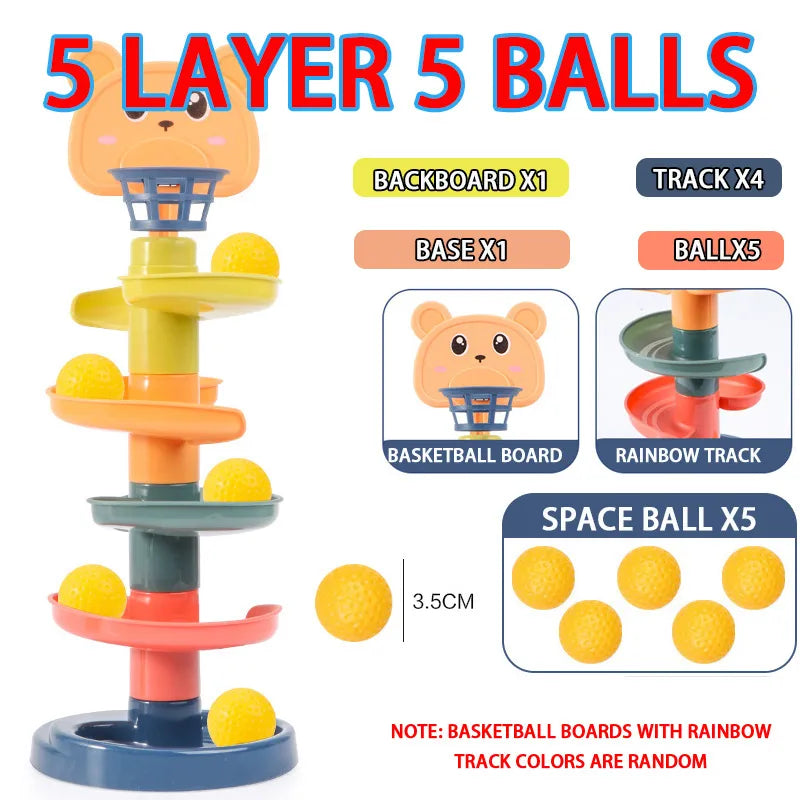 Rotating Toy Tower with Balls