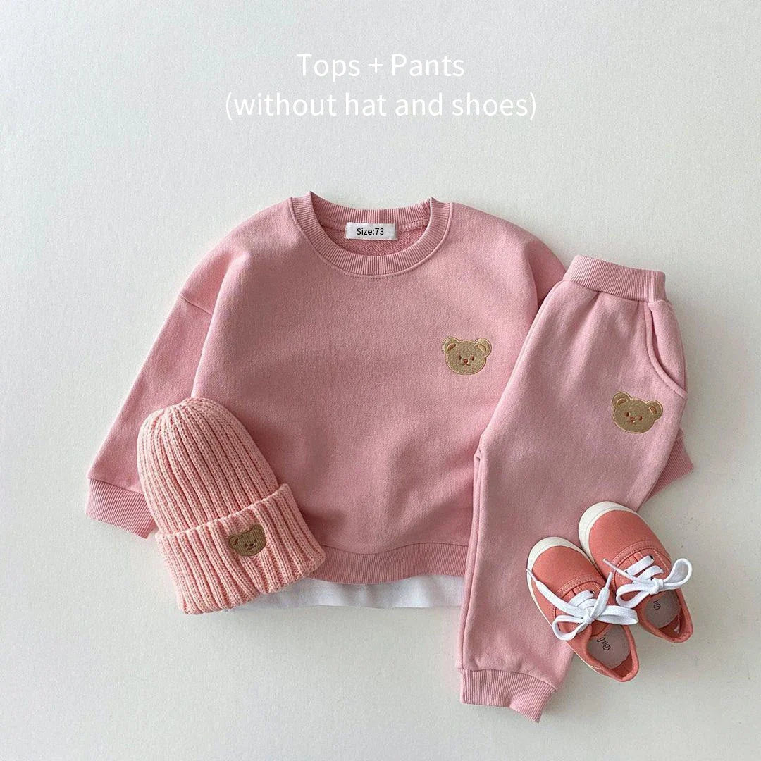 Pants and Sweatshirt Set with Bear