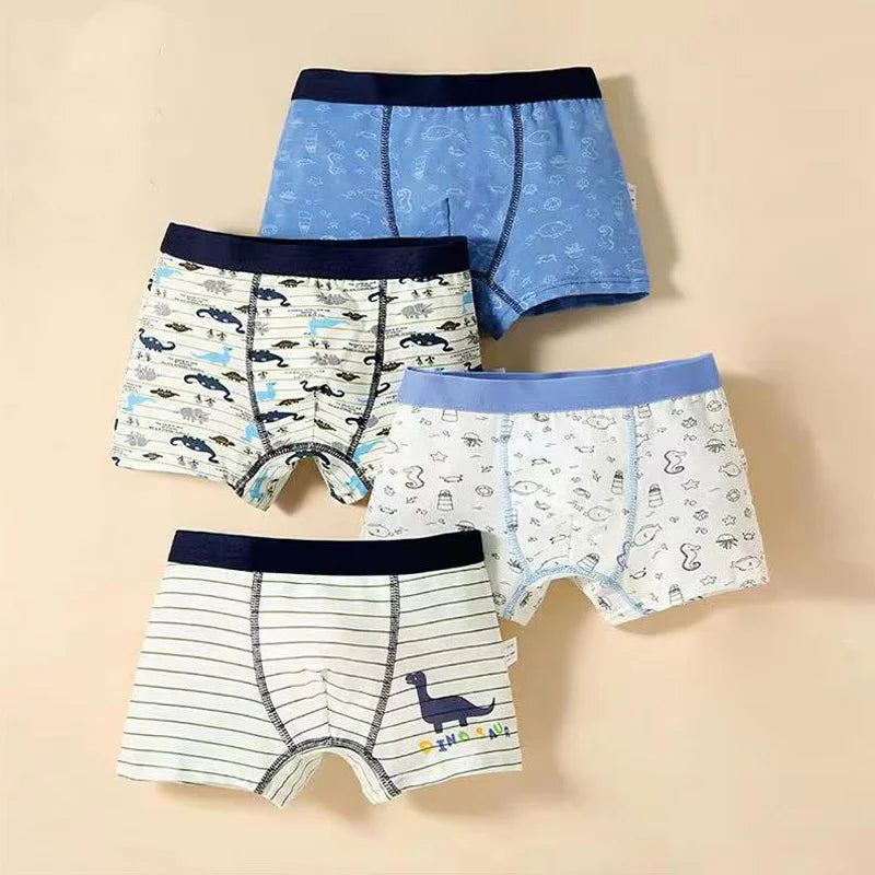 Boys 4-Pack Vehicle Underwear – Fun Cotton Undies for Ages 2–11