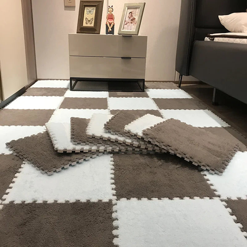 Modular Velvet Soft Foam Play Mat (20 Pcs)