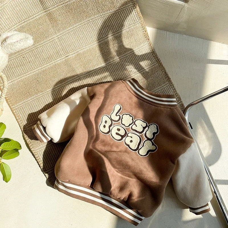 Varsity Jacket with Bear
