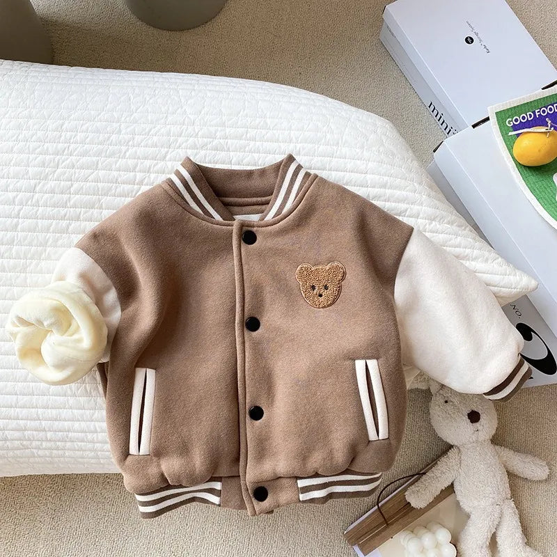 Varsity Jacket with Bear