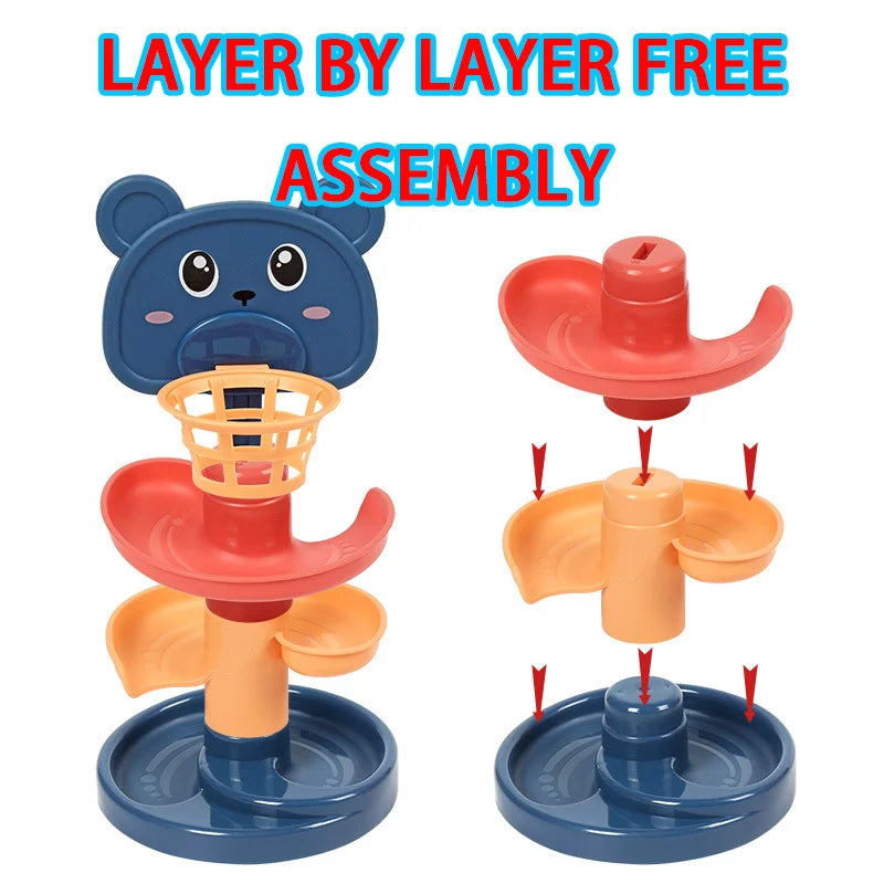 Rotating Toy Tower with Balls