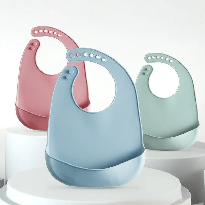 Baby Silicone Bib for Babies with Pocket