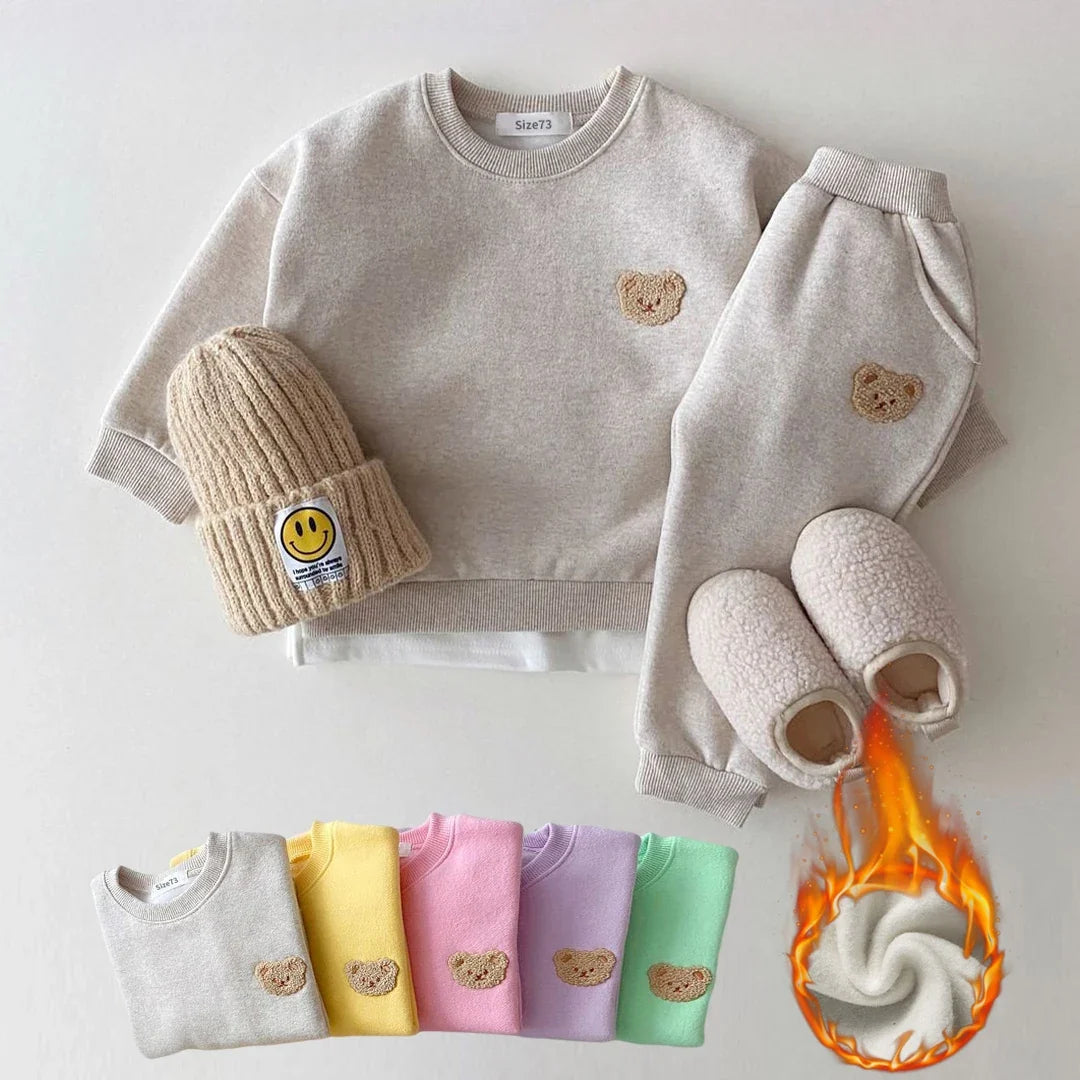 Pants and Sweatshirt Set with Bear