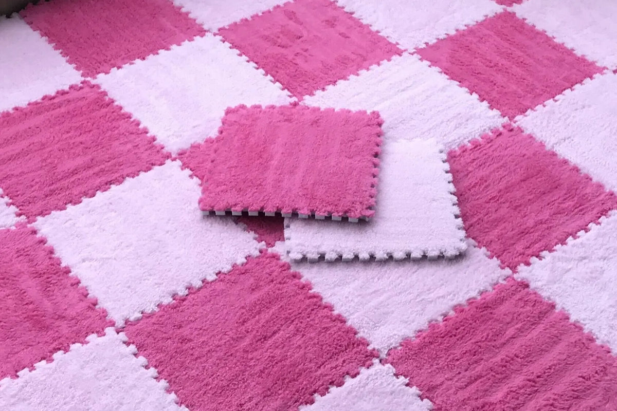 Modular Velvet Soft Foam Play Mat (20 Pcs)
