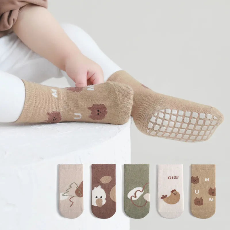 Set of 5 Non-Slip Socks