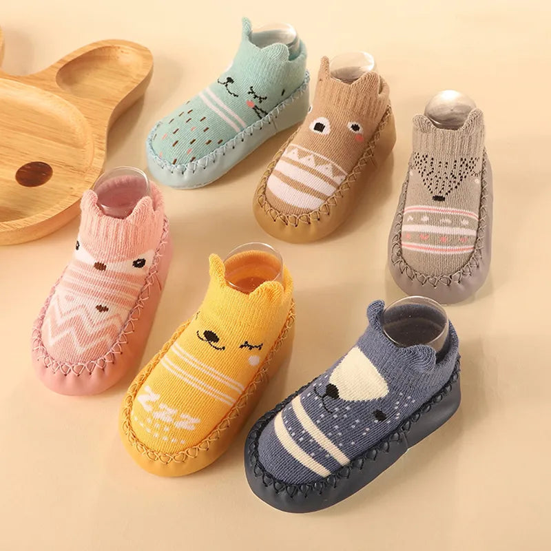 Baby & Toddler Non-Slip Socks with Cork Grip – Safe First Steps