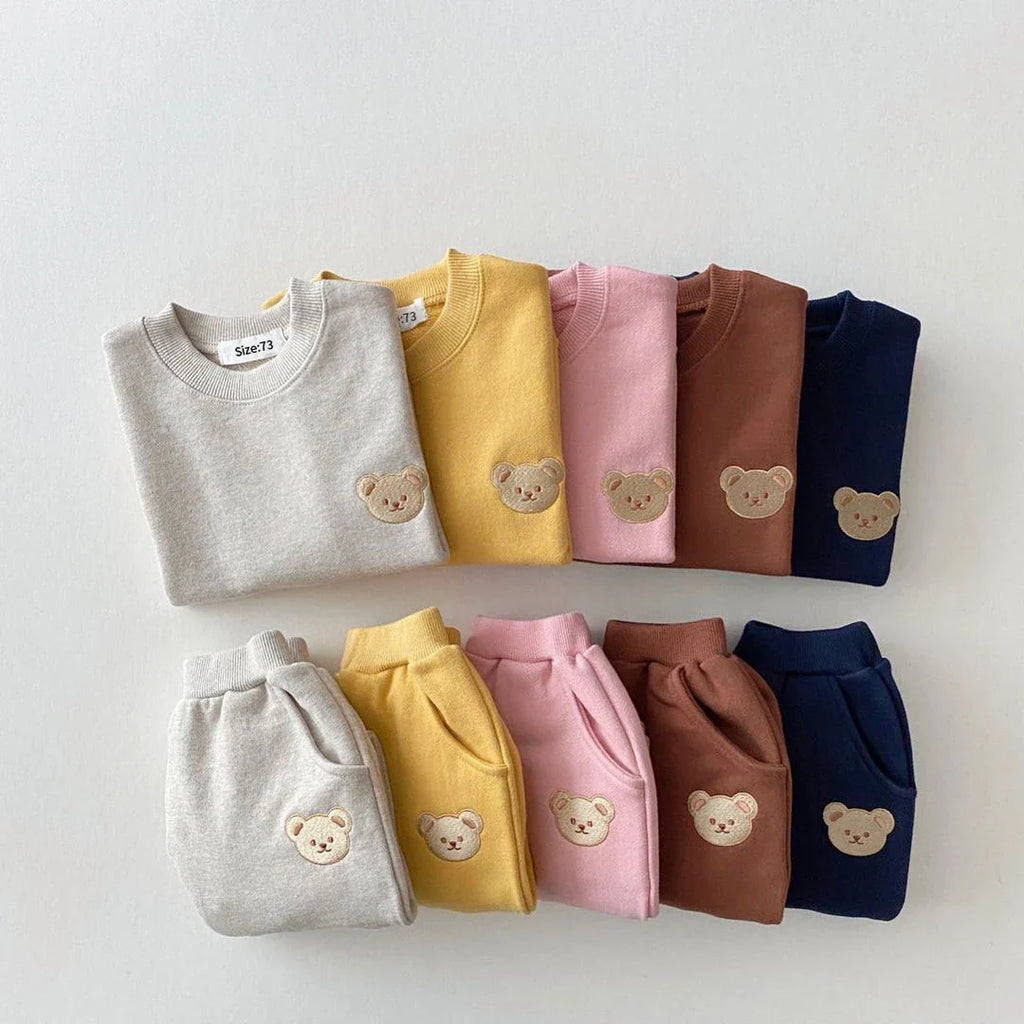 Pants and Sweatshirt Set with Bear