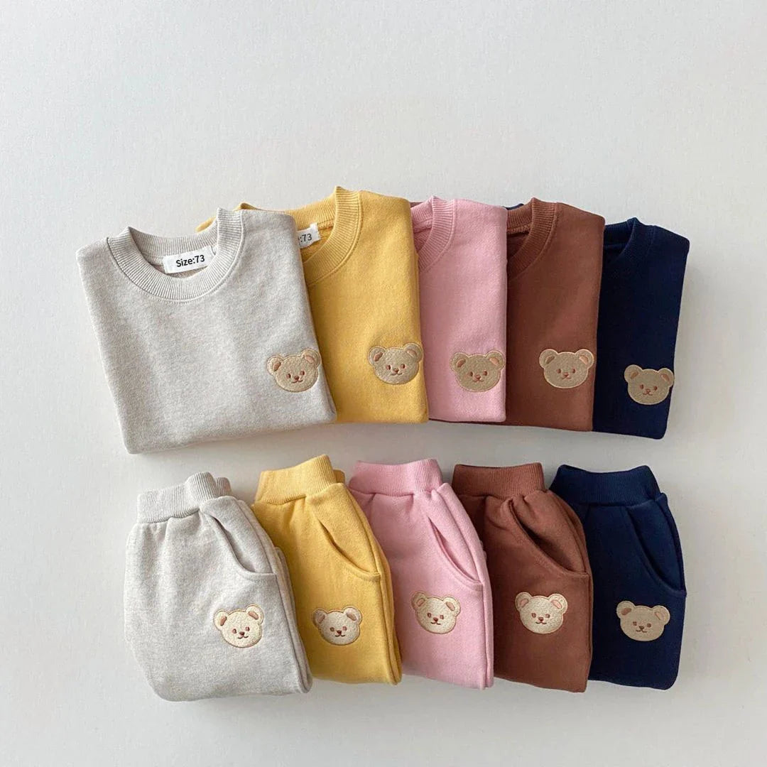 Pants and Sweatshirt Set with Bear