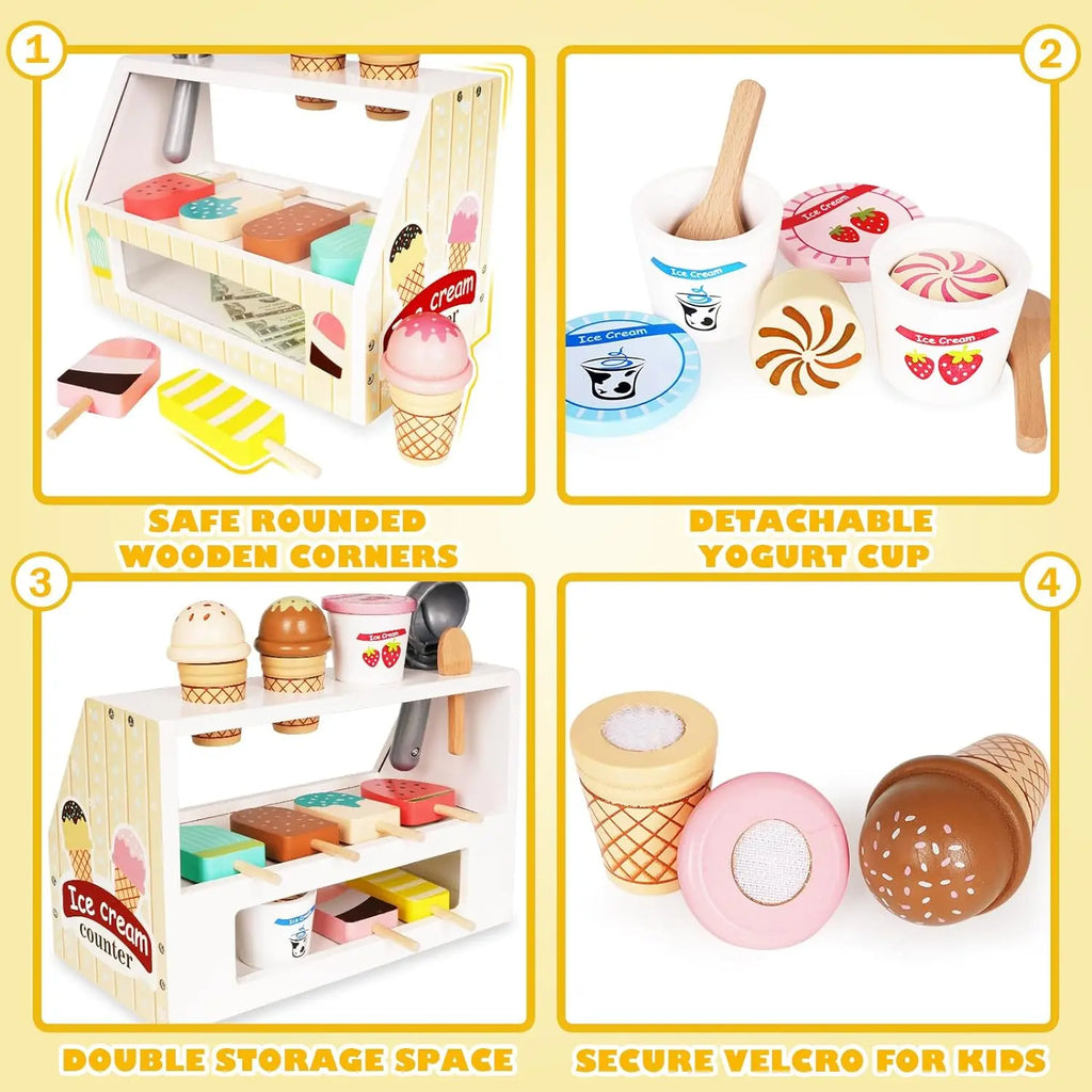 Montessori Holz-Eisdiele Spielset