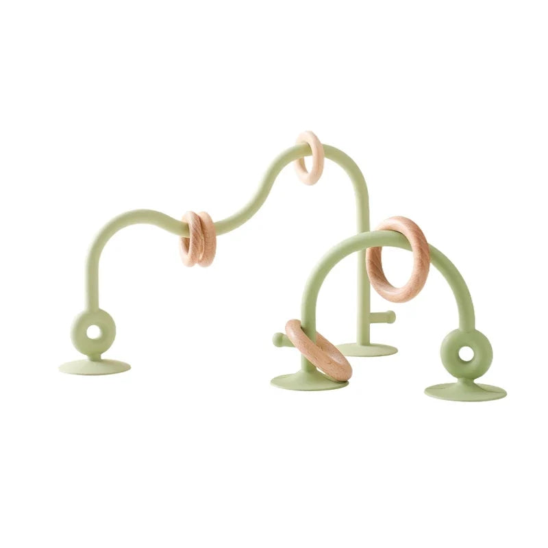 Wood and Silicone Toy Roller Coaster Set