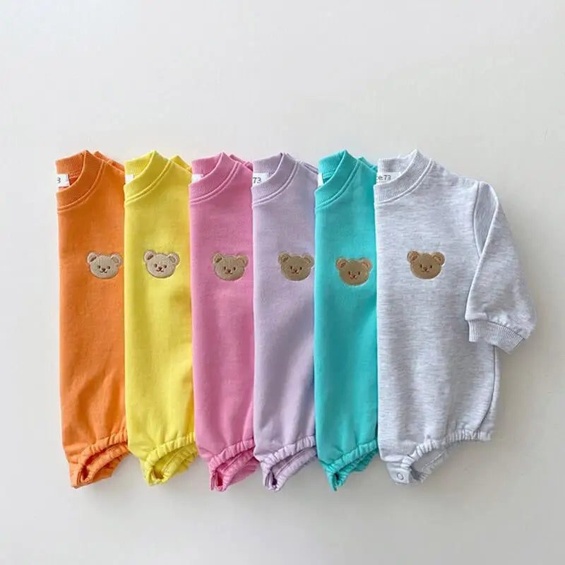 Sweatshirt with Romper Closure with Bear