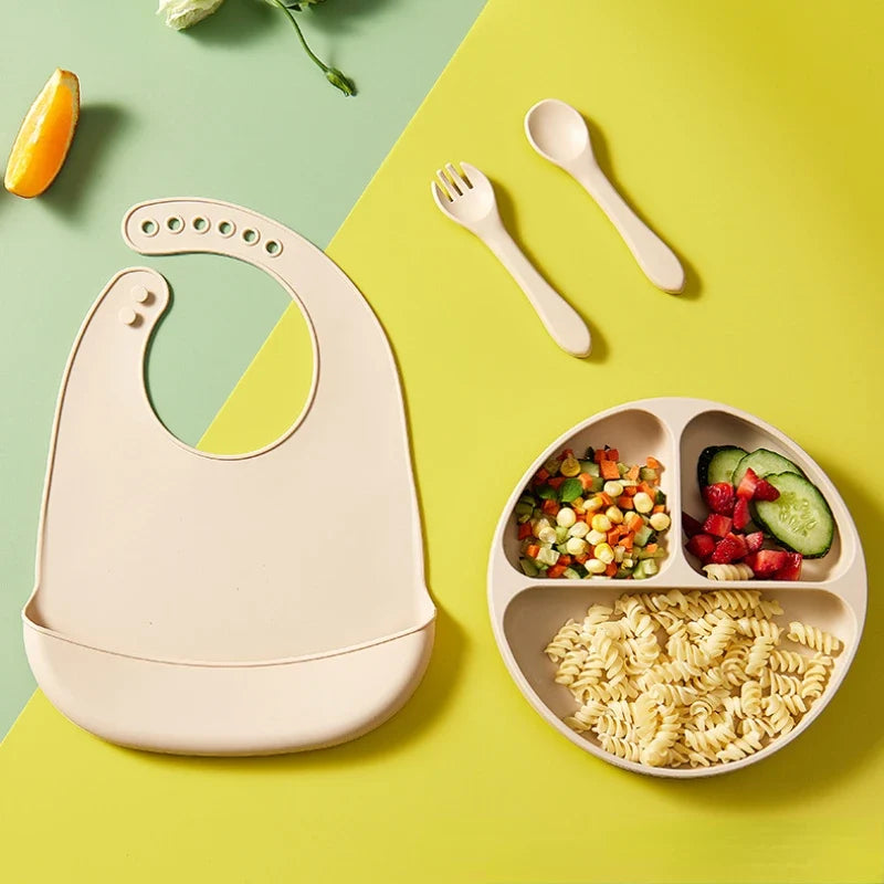 Baby Silicone Bib for Babies with Pocket