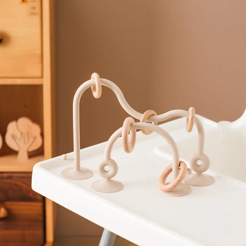 Wood and Silicone Toy Roller Coaster Set