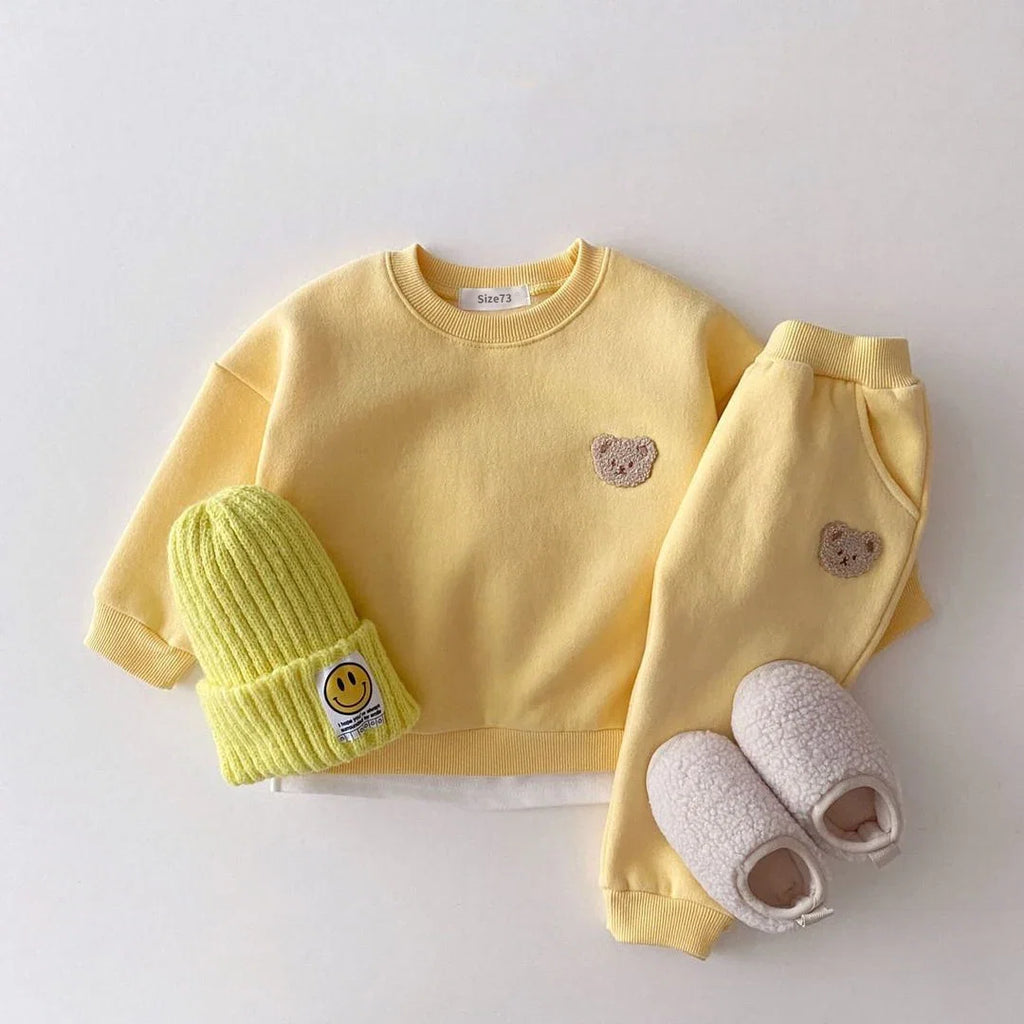 Pants and Sweatshirt Set with Bear