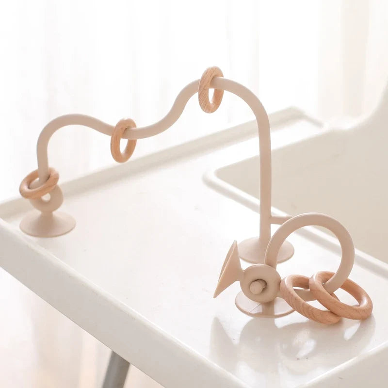 Wood and Silicone Toy Roller Coaster Set