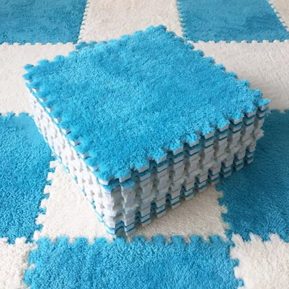 Modular Velvet Soft Foam Play Mat (20 Pcs)